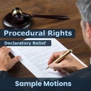 Motion Declaratory Relief Procedural Rights